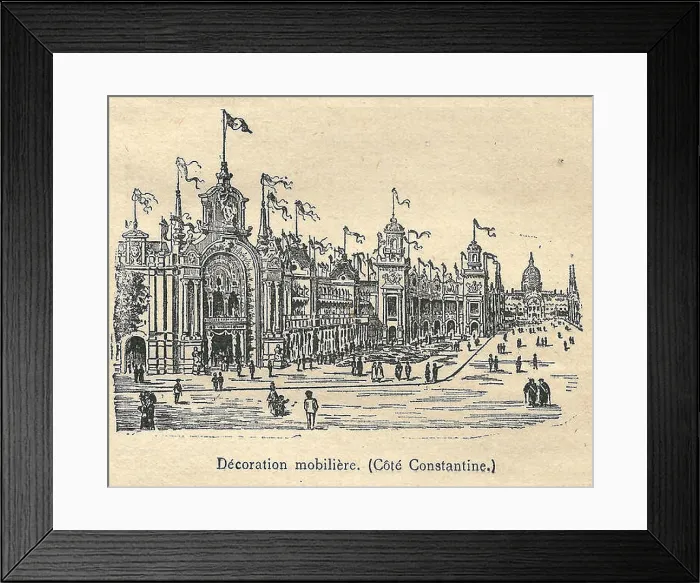 Framed Print : The 1900 Paris Exposition Universelle featured the Pavilion of Furniture Decoration Framed Print : The 1900 Paris Exposition Universelle featured the Pavilion of Furniture Decoration