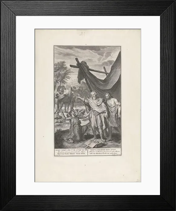 Framed Print : Eliezer, Abraham's servant swears an oath and promises that he will find a wife for Isaac (Gen) Framed Print : Eliezer, Abraham's servant swears an oath and promises that he will find a wife for Isaac (Gen)
