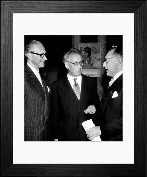 Framed Print : Delegates engage in conversation during the 10th anniversary of Israel's establishment Framed Print : Delegates engage in conversation during the 10th anniversary of Israel's establishment