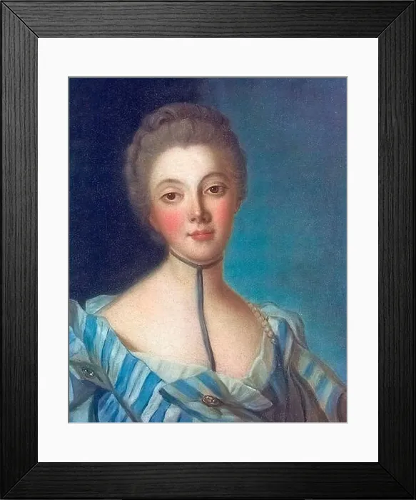 Framed Print : Portrait of Louise Dupin - Jean-Marc Nattier, circa 1733 Framed Print : Portrait of Louise Dupin - Jean-Marc Nattier, circa 1733