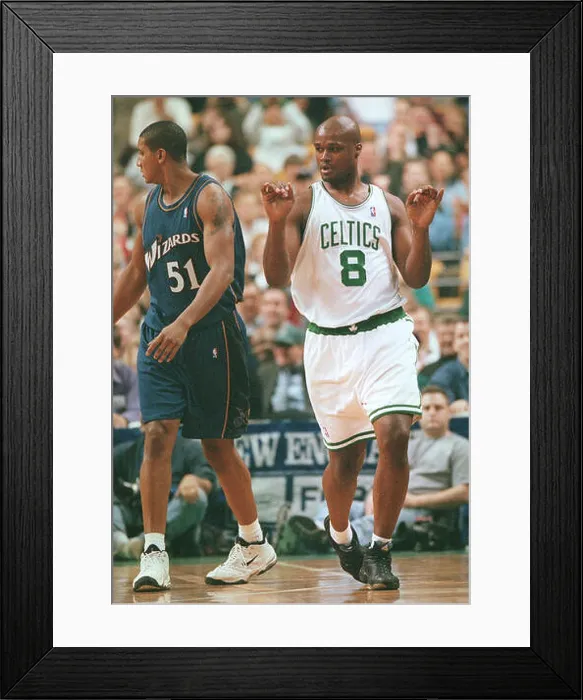 Framed Print : ANTOINE WALKER DANCES AS THE CELTICS LEAD IN THE 4TH QT AGAINST THE WIZZARDS 11-03-99 PHOTO BILL BELKNAP Framed Print : ANTOINE WALKER DANCES AS THE CELTICS LEAD IN THE 4TH QT AGAINST THE WIZZARDS 11-03-99 PHOTO BILL BELKNAP