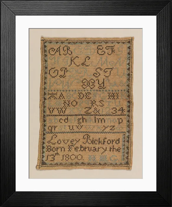 Framed Print : Lovey Bickford - Sampler - Framed Print : Lovey Bickford - Sampler -