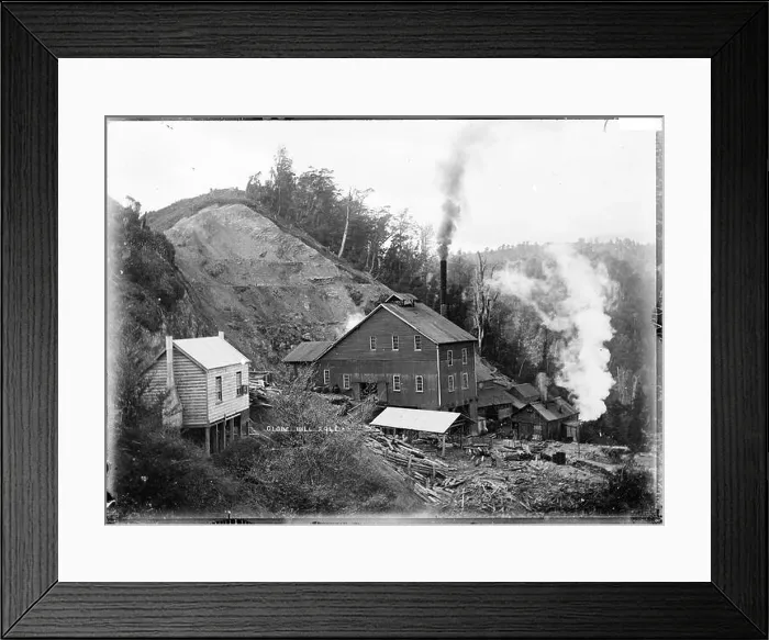 Framed Print : This image presents the Globe Hill Mine near Reefton Framed Print : This image presents the Globe Hill Mine near Reefton