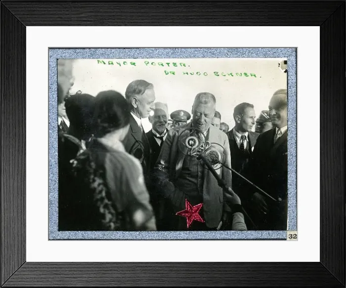 Framed Print : Dr. Hugo Eckener was a prominent aviator and the leader of Luftschiffbau Zeppelin
