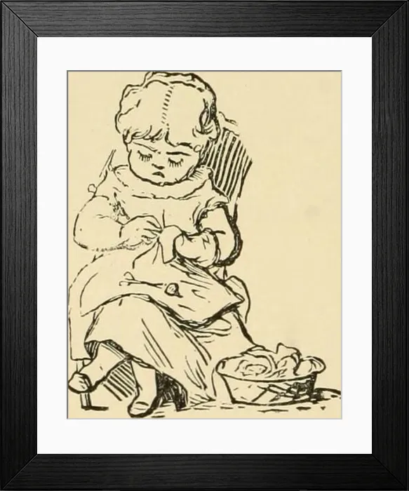 Framed Print : Rhymes and jingles. On Monday I wash my dollies clothes Framed Print : Rhymes and jingles. On Monday I wash my dollies clothes