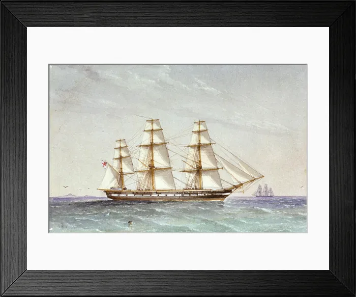 Framed Print : An 1873 painting of the British Royal Navy's HMS *Endymion* Framed Print : An 1873 painting of the British Royal Navy's HMS *Endymion*