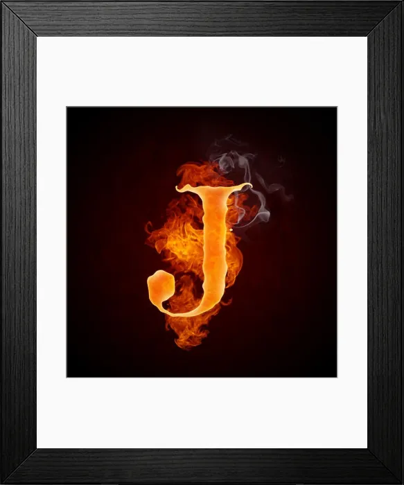 Framed Print : Fire Letters A-Z Framed Print : Fire Letters A-Z