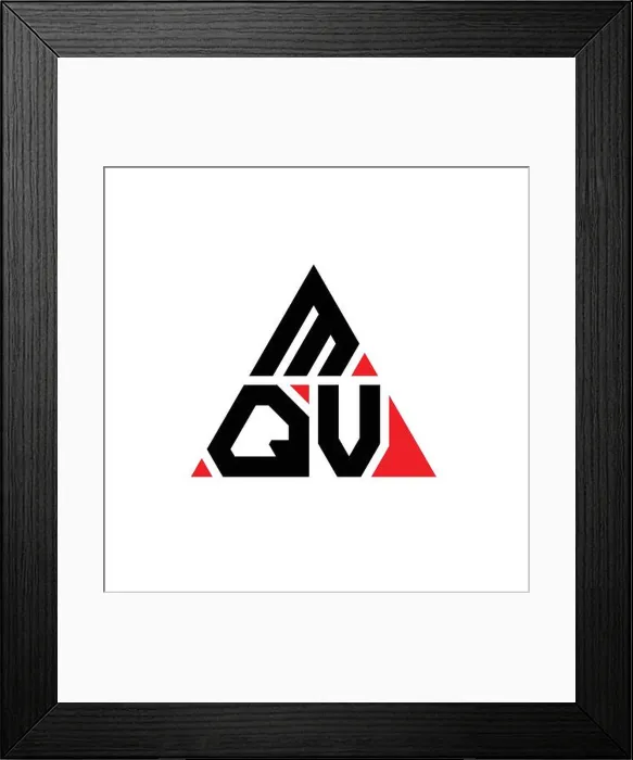 Framed Print : MQV triangle letter logo design with triangle shape Framed Print : MQV triangle letter logo design with triangle shape