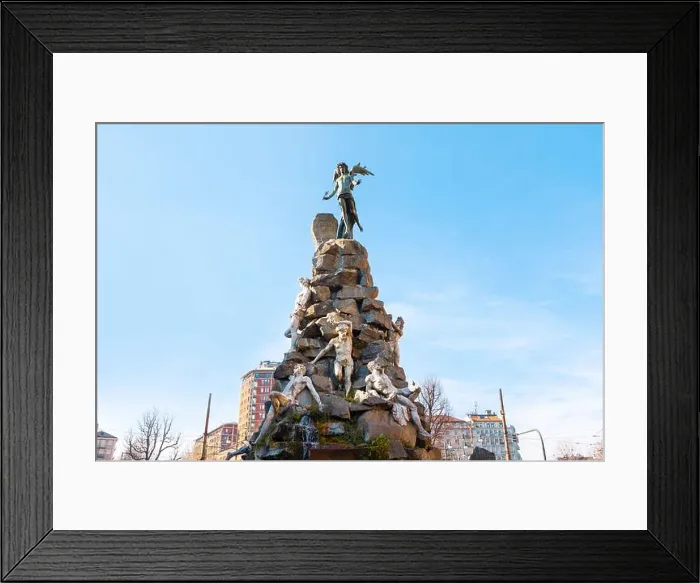 Framed Print : Monumento al Traforo del Frejus in Turin Italy Framed Print : Monumento al Traforo del Frejus in Turin Italy