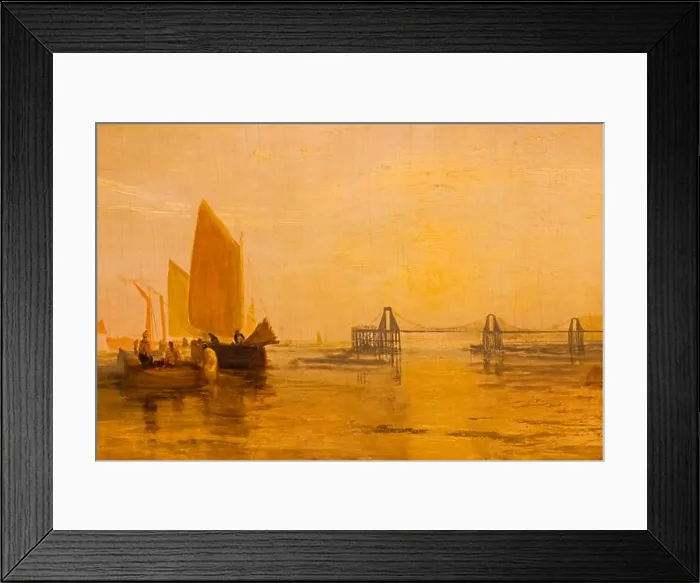 Framed Print : Painting of The Chain Pier at Brighton by JWM Turner