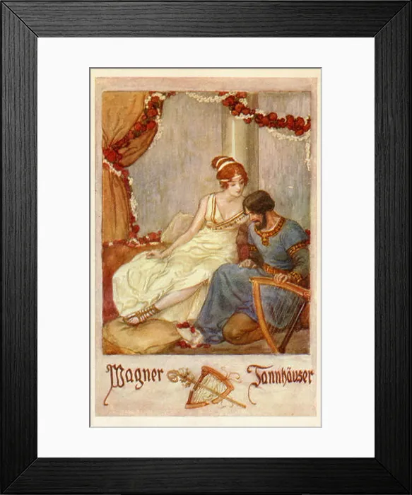 Framed Print : WAGNER - TANNHAUSER Poster / Cover of score. German composer & author, 1813-1883 Framed Print : WAGNER - TANNHAUSER Poster / Cover of score. German composer & author, 1813-1883