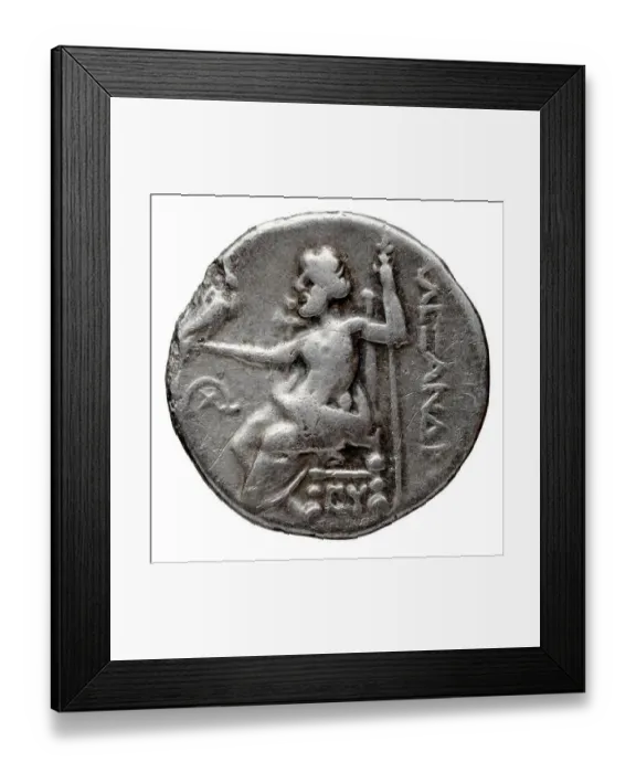 Framed Print : A silver drachm coin from Mylasa Framed Print : A silver drachm coin from Mylasa