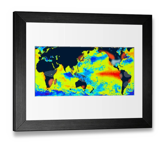 Framed Print : During El Niño, the waters of the eastern Pacific are much warmer than usual Framed Print : During El Niño, the waters of the eastern Pacific are much warmer than usual
