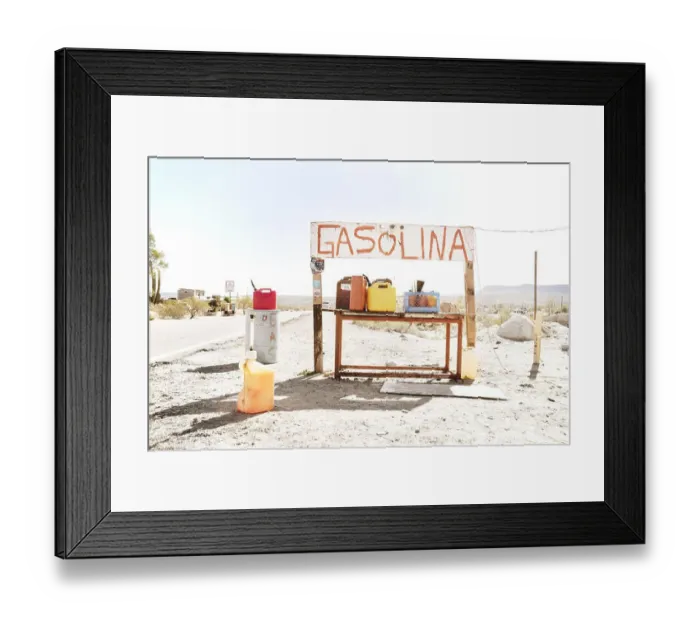 Framed Print : Gasoline stand in Baja California, Mexico Framed Print : Gasoline stand in Baja California, Mexico
