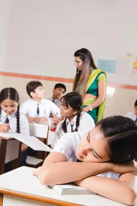 Framed Print : 1 Indian Girl High School Student Sleeping In Classroom Framed Print : 1 Indian Girl High School Student Sleeping In Classroom