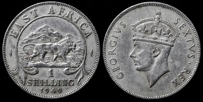 Framed Print : 1 Shilling coin, King George VI, East Africa, 1949 Framed Print : 1 Shilling coin, King George VI, East Africa, 1949
