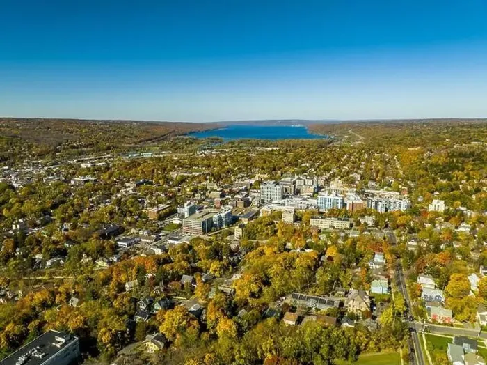 Framed Print : 10-22-2022, Late afternoon aerial autumn image of the area surrounding the City of Ithaca, NY, USA Framed Print : 10-22-2022, Late afternoon aerial autumn image of the area surrounding the City of Ithaca, NY, USA
