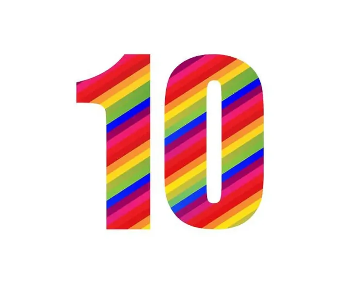 Framed Print : 10 Number Rainbow Style Numeral Digit. Colorful Number Vector Illustration Design Isolated on White Background Framed Print : 10 Number Rainbow Style Numeral Digit. Colorful Number Vector Illustration Design Isolated on White Background