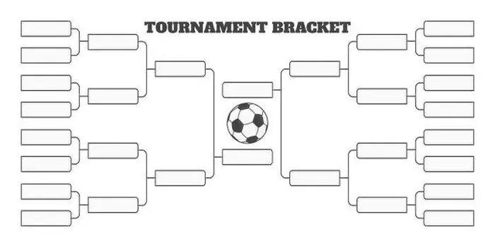 Framed Print : 16 soccer team tournament bracket championship template flat style design vector illustration isolated on white Framed Print : 16 soccer team tournament bracket championship template flat style design vector illustration isolated on white