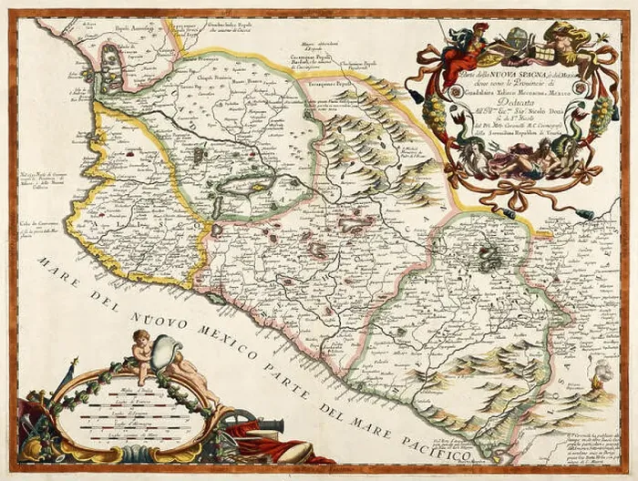 Framed Print : A 16th century map of New Spain or Mexico by Diego Gutiérrez Framed Print : A 16th century map of New Spain or Mexico by Diego Gutiérrez