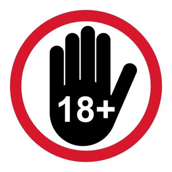 Framed Print : 18+ restriction flat sign with hand isolated on white background Framed Print : 18+ restriction flat sign with hand isolated on white background