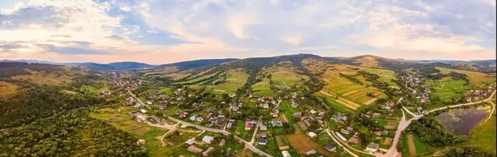 Framed Print : 180 degrees panoramic landscape of countryside Framed Print : 180 degrees panoramic landscape of countryside