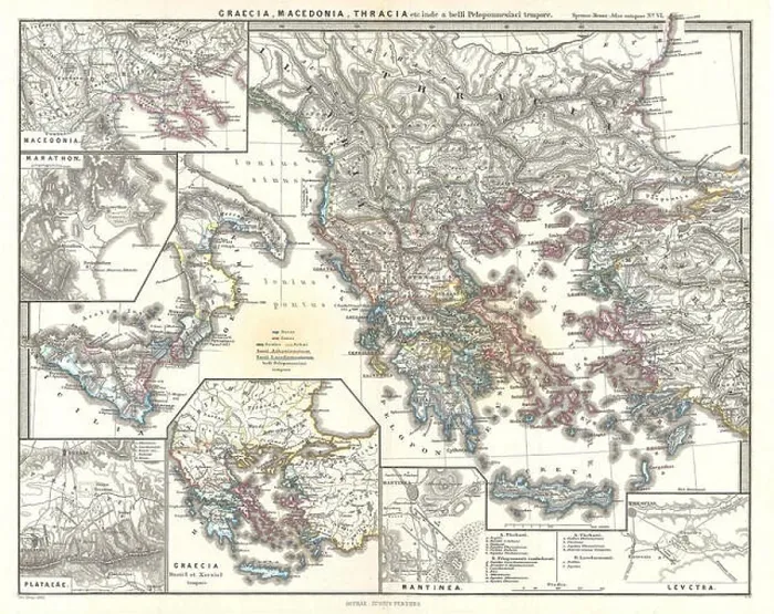 Framed Print : 1865 Spruner Map of Greece, Macedonia and Thrace before the Peloponnesian War. - Geographicus - GraeciaMacedoniaThracia-spruner-1865 Framed Print : 1865 Spruner Map of Greece, Macedonia and Thrace before the Peloponnesian War. - Geographicus - GraeciaMacedoniaThracia-spruner-1865