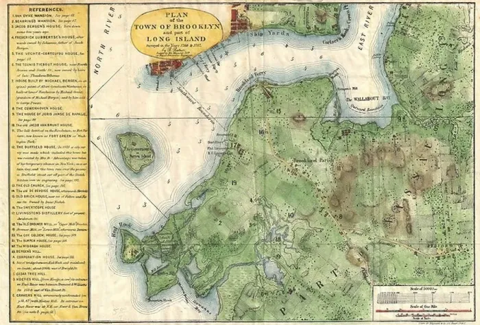 Framed Print : 1867 Stiles Map of Brooklyn, New York Framed Print : 1867 Stiles Map of Brooklyn, New York