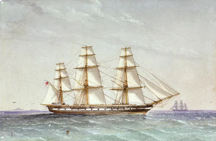 Framed Print : An 1873 painting of the British Royal Navy's HMS *Endymion* Framed Print : An 1873 painting of the British Royal Navy's HMS *Endymion*