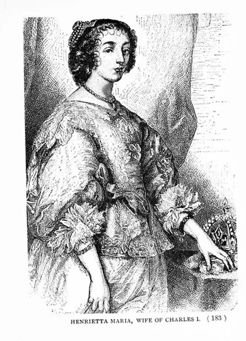Framed Print : A 1897 illustration from A Child's History of England depicting Henrietta Maria Framed Print : A 1897 illustration from A Child's History of England depicting Henrietta Maria