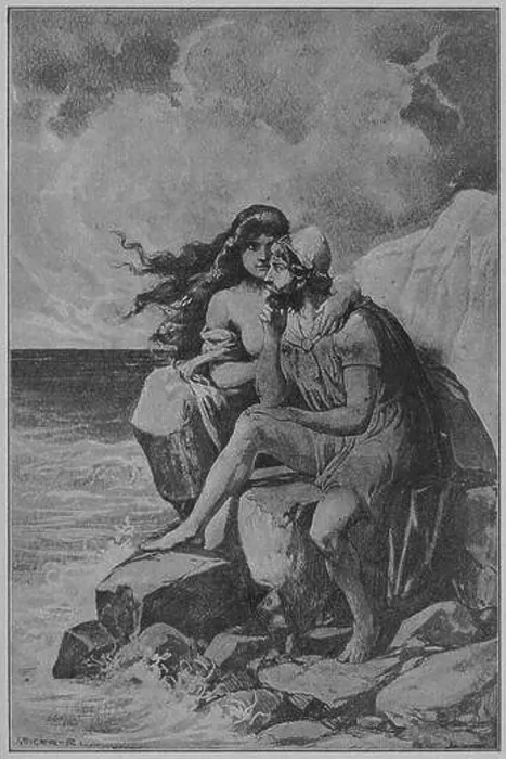 Framed Print : In this 1900 illustration by Richard Geiger Framed Print : In this 1900 illustration by Richard Geiger