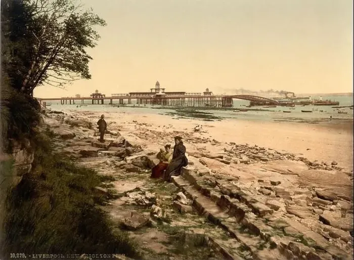 Framed Print : 1905 ca. NEW BRIGHTON, LIVERPOOL Framed Print : 1905 ca. NEW BRIGHTON, LIVERPOOL