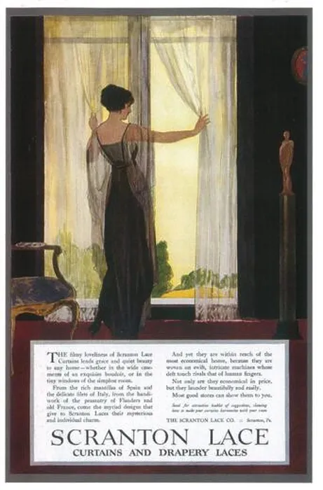 Framed Print : 1917 Scranton Lace Curtains ad Framed Print : 1917 Scranton Lace Curtains ad