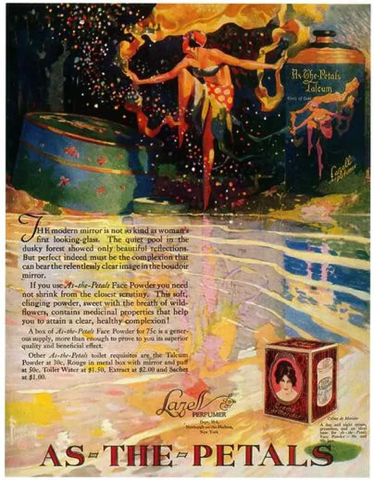 Framed Print : 1921 As The Petals Lazell Perfumer ad - Face Powder Talcum Powder - Frank Godwin art Framed Print : 1921 As The Petals Lazell Perfumer ad - Face Powder Talcum Powder - Frank Godwin art