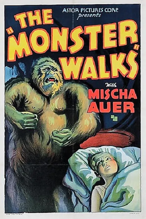 Framed Print : This 1932 poster promotes the film *The Monster Walks* Framed Print : This 1932 poster promotes the film *The Monster Walks*