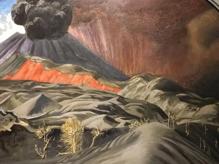 Framed Print : Detail of a 1946 painting by Mexican artist Dr