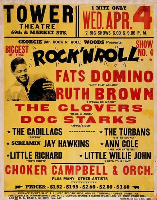 Framed Print : 1950s concert poster - Rock and Roll - Fats Domino Framed Print : 1950s concert poster - Rock and Roll - Fats Domino
