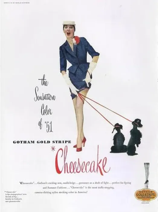 Framed Print : 1951 Gotham Gold Stripe Cheesecake Stockings Ad Framed Print : 1951 Gotham Gold Stripe Cheesecake Stockings Ad