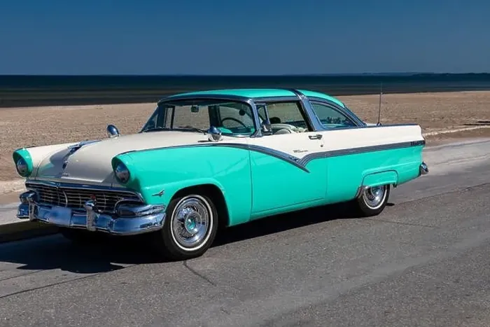 Framed Print : 1956 Ford Crown Victoria on pavement Framed Print : 1956 Ford Crown Victoria on pavement