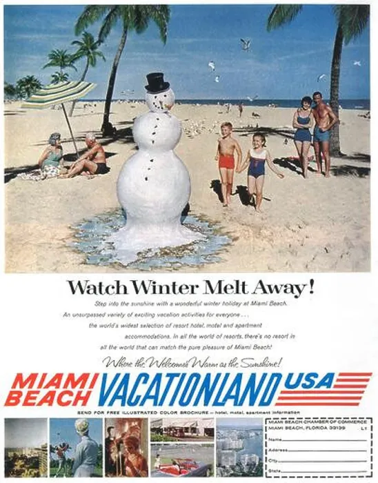Framed Print : 1964 Miami Beach Vacationland USA ad Framed Print : 1964 Miami Beach Vacationland USA ad
