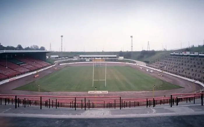 Framed Print : 1993, Odsall Stadium Rugby League ground, Bradford, West Yorkshire, Northern England, UK Framed Print : 1993, Odsall Stadium Rugby League ground, Bradford, West Yorkshire, Northern England, UK