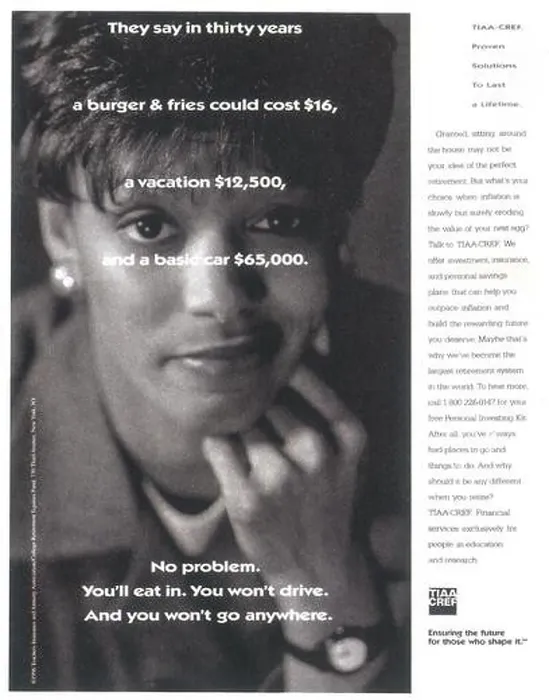 Framed Print : 1996 TIAA-CREF print ad Framed Print : 1996 TIAA-CREF print ad