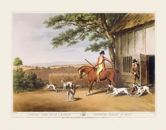 Framed Print : 19th-century hunting illustration Framed Print : 19th-century hunting illustration