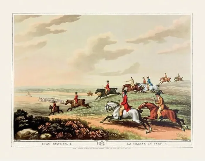 Framed Print : 19th-century hunting illustration Framed Print : 19th-century hunting illustration