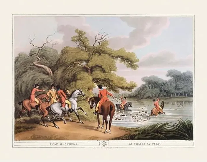 Framed Print : 19th-century hunting illustration Framed Print : 19th-century hunting illustration