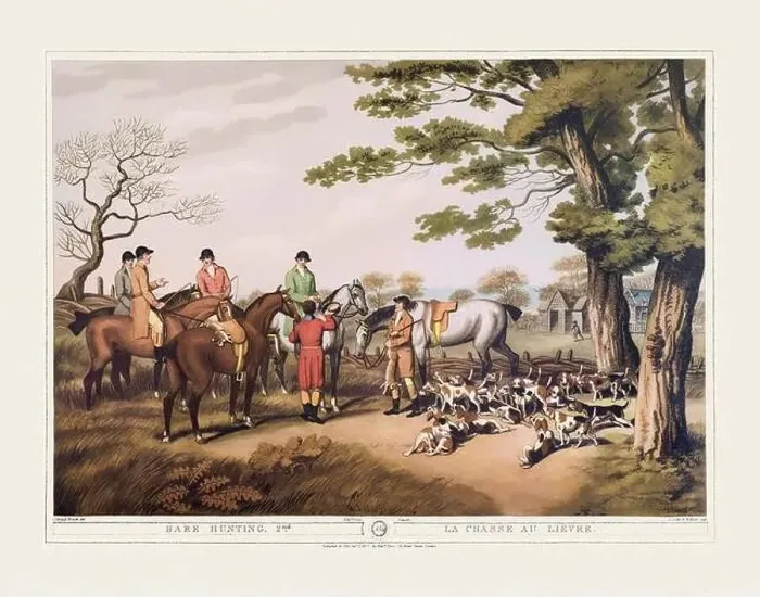 Framed Print : 19th-century hunting illustration Framed Print : 19th-century hunting illustration