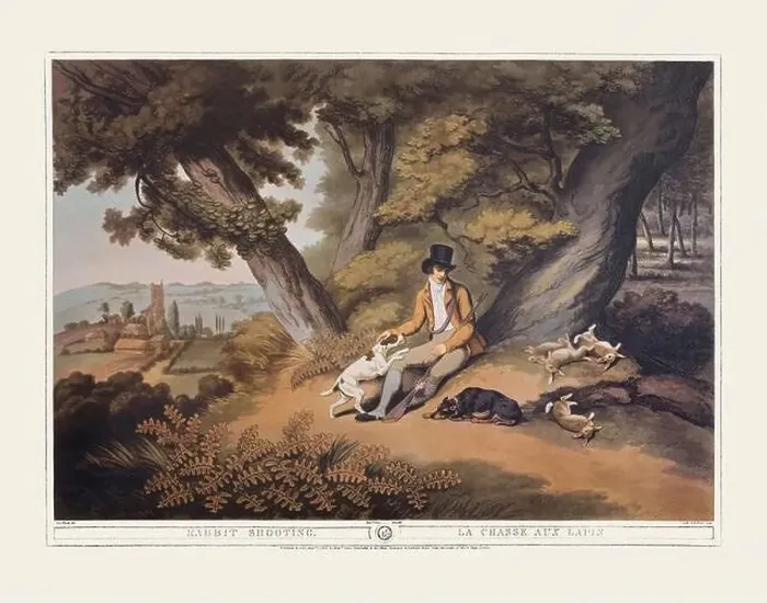 Framed Print : 19th-century hunting illustration Framed Print : 19th-century hunting illustration