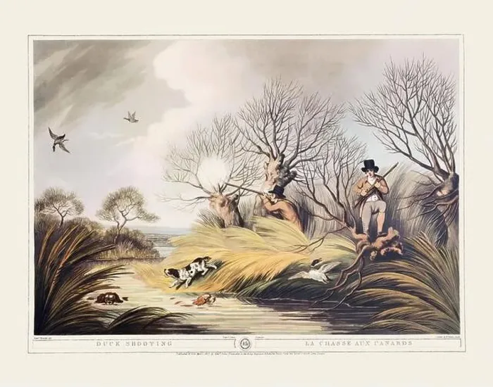Framed Print : 19th-century hunting illustration Framed Print : 19th-century hunting illustration