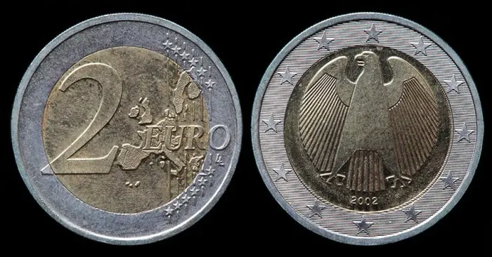 Framed Print : 2 Euro coin, Germany, 2002 Framed Print : 2 Euro coin, Germany, 2002