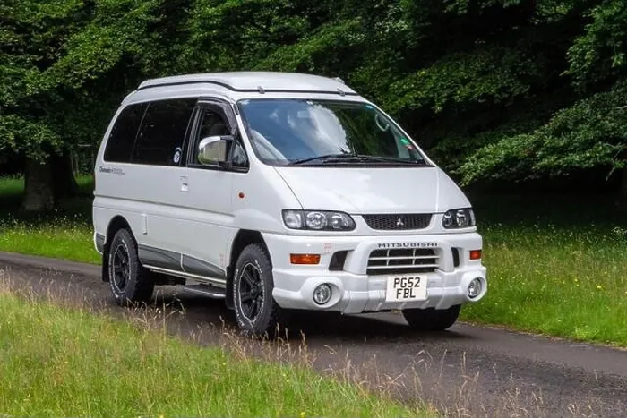 Framed Print : 2003 white Mitsubishi Delica at ‘The Cars the Star Show” in Holker Hall & Gardens, Grange-over-Sands, UK Framed Print : 2003 white Mitsubishi Delica at ‘The Cars the Star Show” in Holker Hall & Gardens, Grange-over-Sands, UK